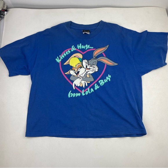 Lola and Bugs Crop Top Shirt / Shorts 1996 space jam Jerry Leigh Warner bros - Picture 2 of 11